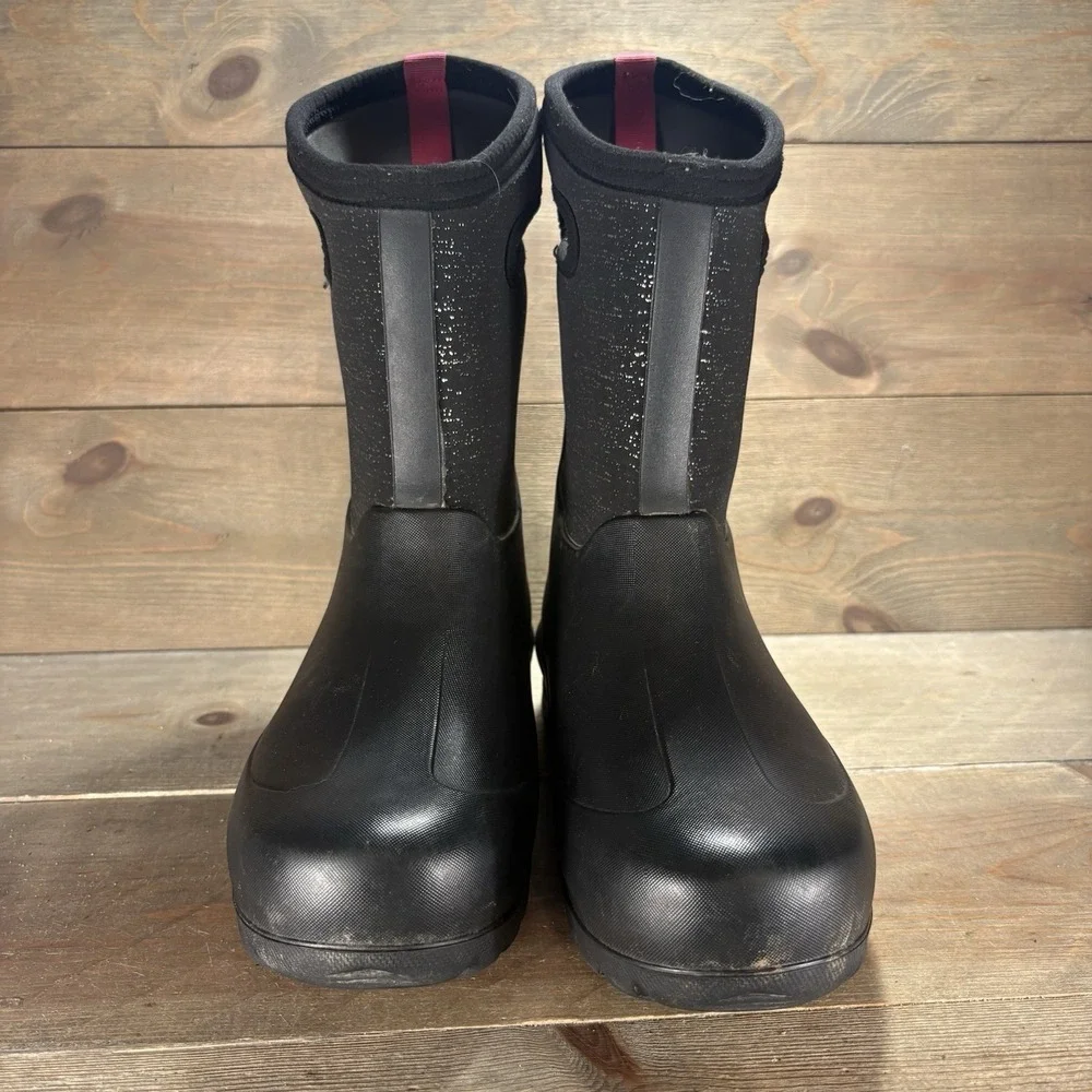 bogs neo classic kids youth size 5 shoes black waterproof rain snow boots